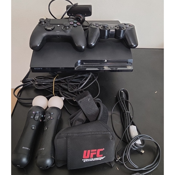 Sony PlayStation PS3 Slim Console With Controller Accessories